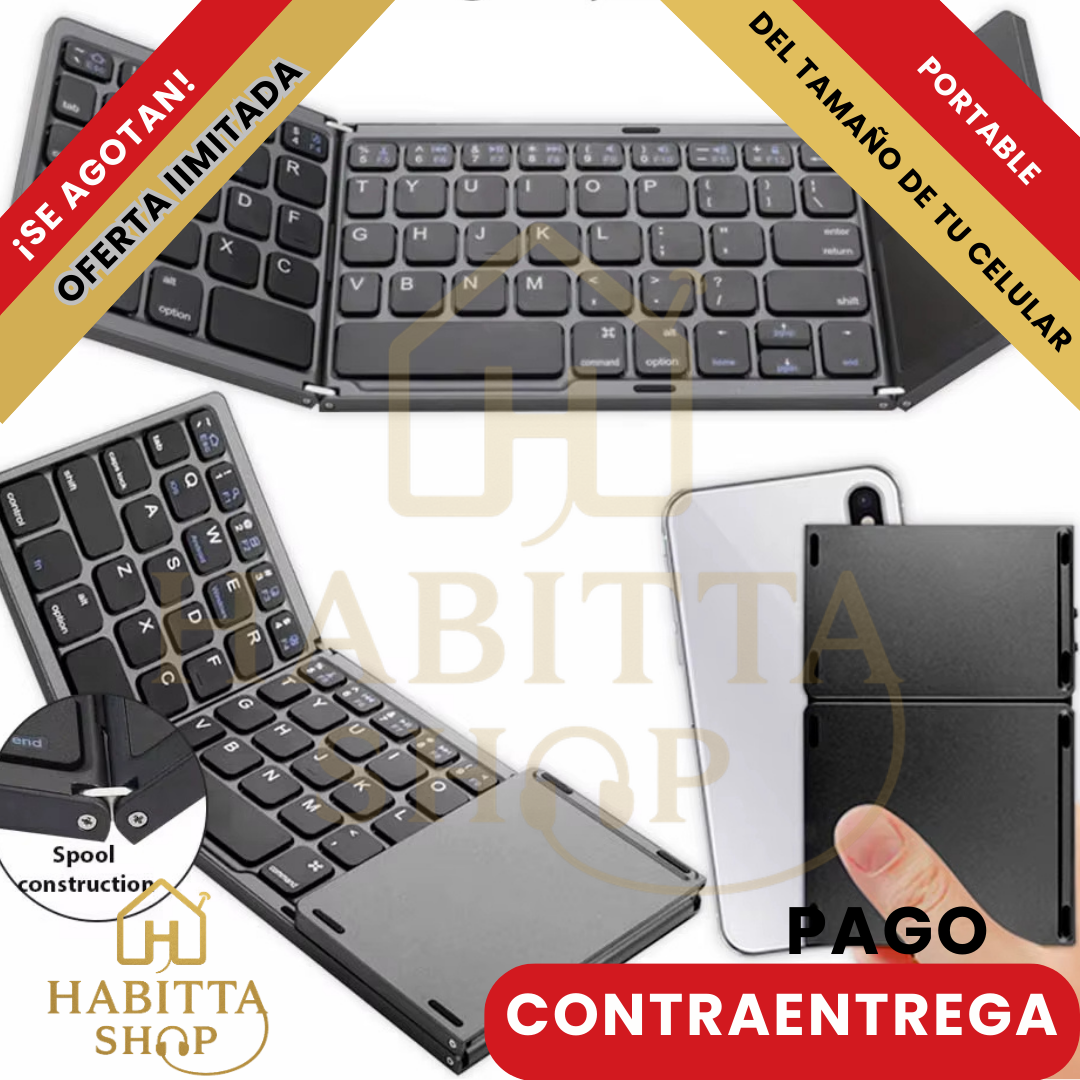 FoldyPro – Teclado Plegable Compacto – Oferta Limitada