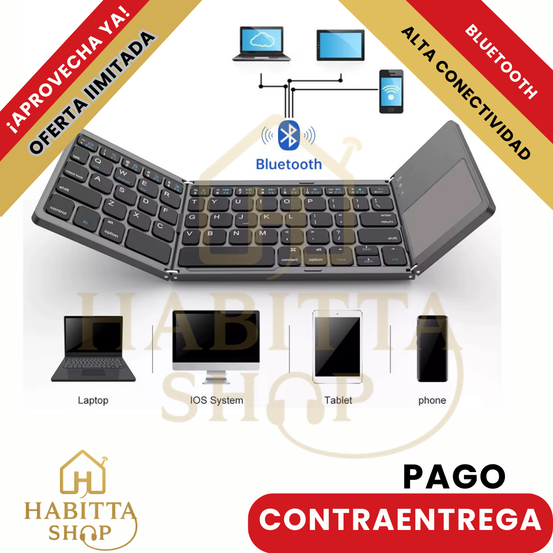 FoldyPro – Teclado Plegable Compacto – Oferta Limitada