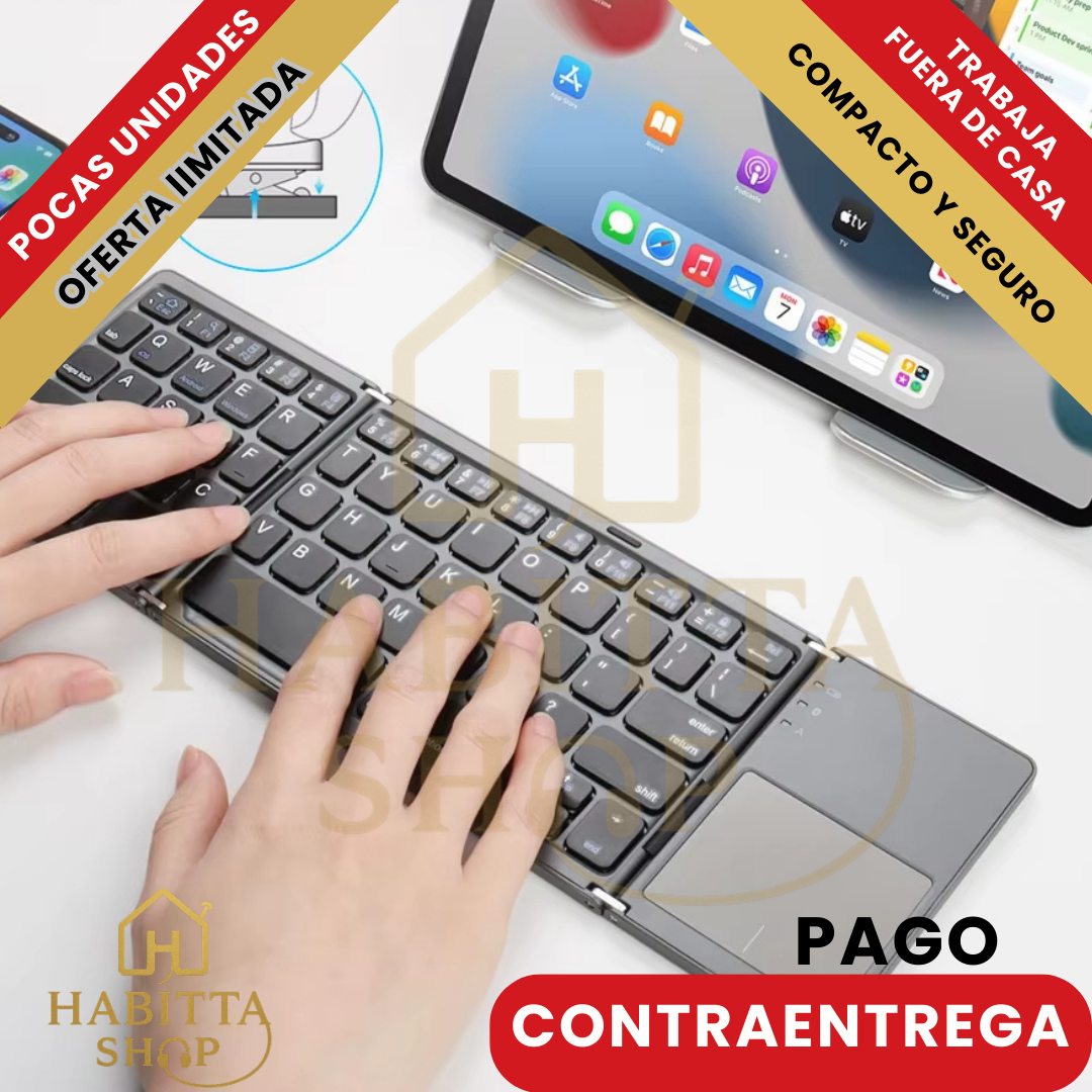 FoldyPro – Teclado Plegable Compacto – Oferta Limitada