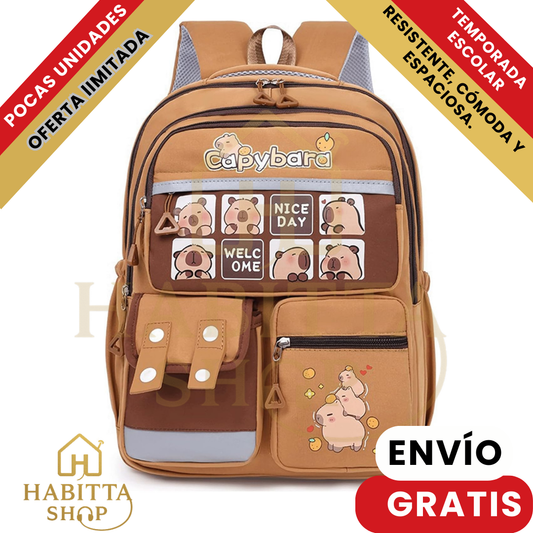 CapyMood X – Mochila Kawaii Capybara Multifuncional – Oferta Especial